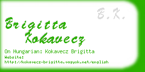 brigitta kokavecz business card